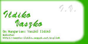 ildiko vaszko business card